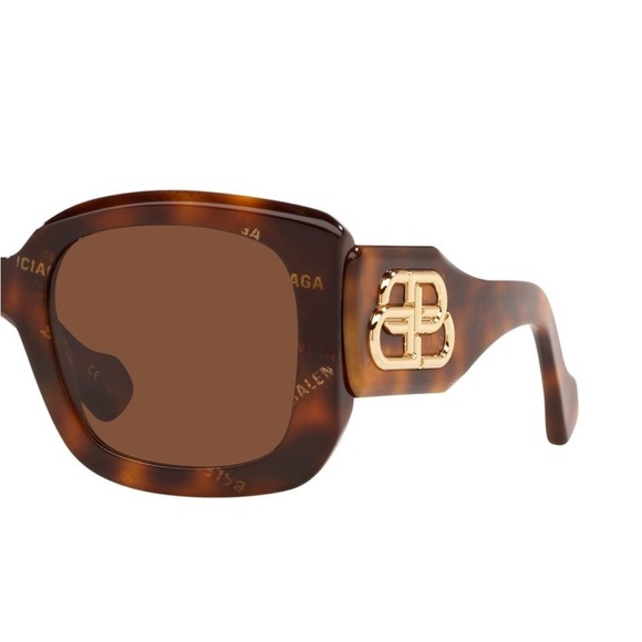 Balenciaga women’s BB logo monogram BB0069S square frame sunglass NEW - Picture 4 of 14